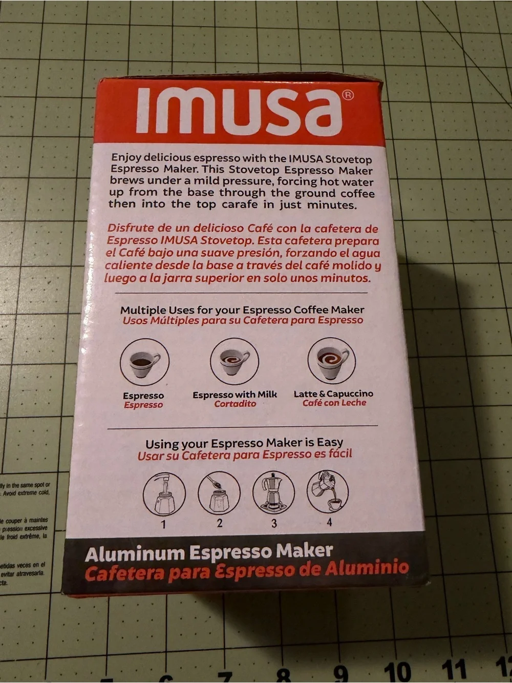 NEW imusa Moka Pot 3 cup Aluminum Stovetop Espresso Latte Cappuccino Maker